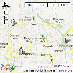 click for our interactive map of South Bali: Denpasar